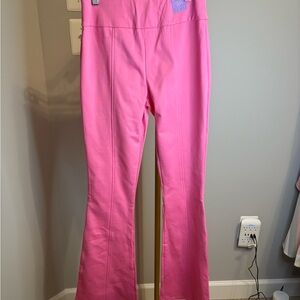 Dear Scarlett Bright Pink Flared Knit Pants
